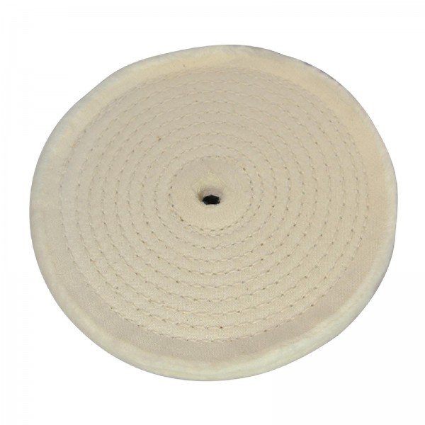 Spiralförmig abgesteppte Baumwoll-Polierscheibe 150 mm