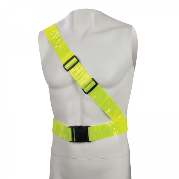 Reflektierender PVC-Warnschutzgürtel mit Schulterband 78–108 cm